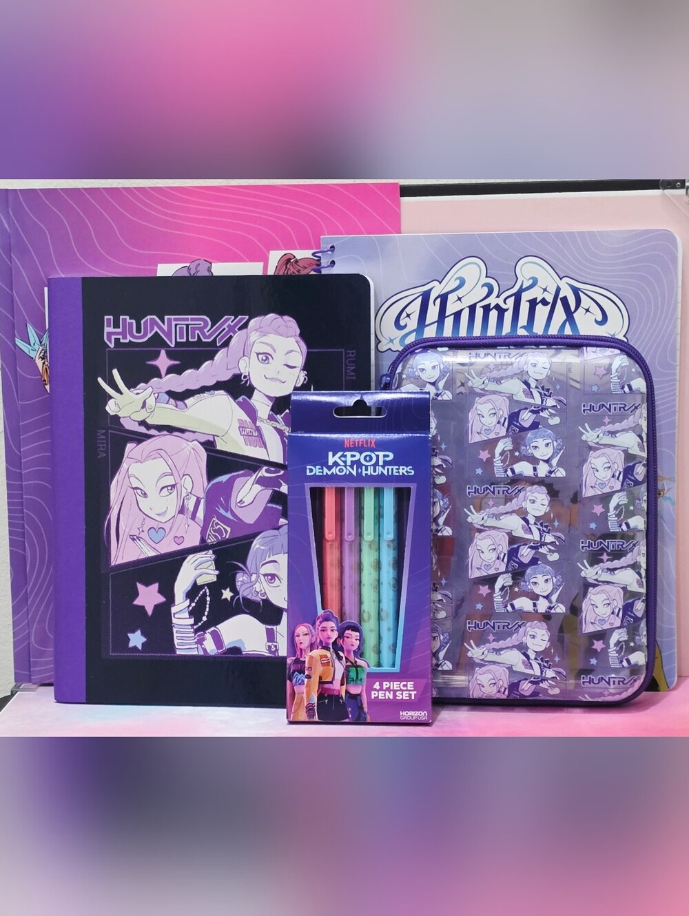 K-POP Demon Hunters School Supplies - (Notebooks, Folder, Pencil Case, Pens)